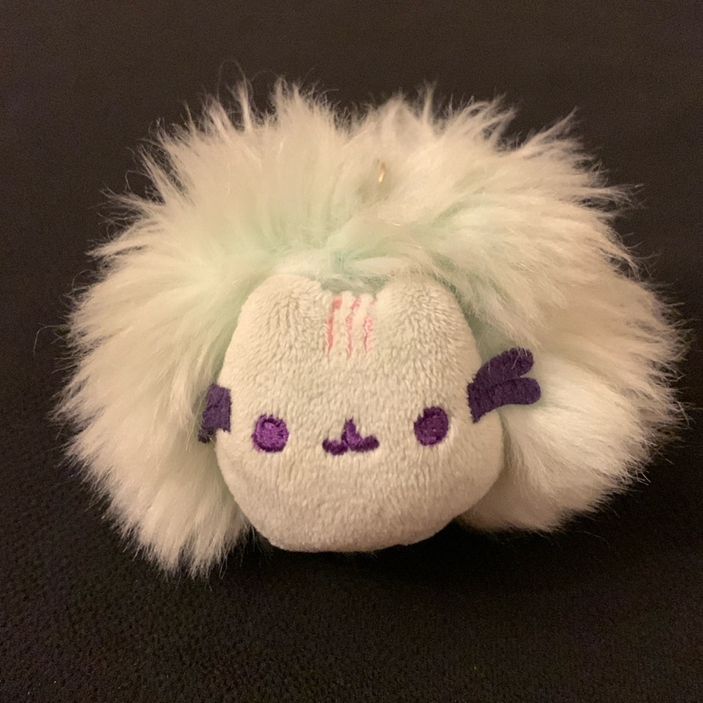 Pusheen pastel green pom pom clip plush toy